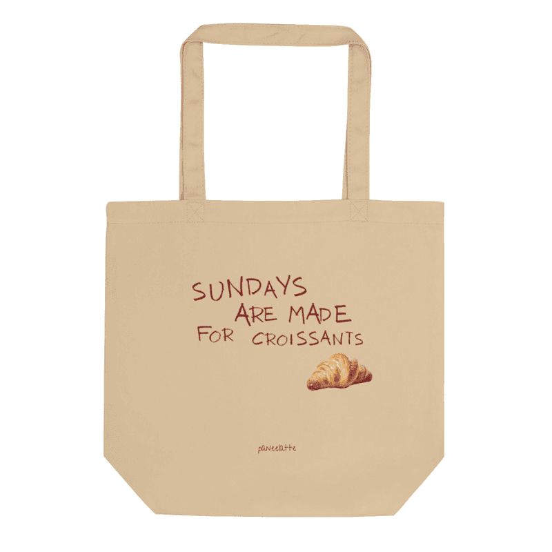 Eco Tote Bag | Sundays are made for croissants