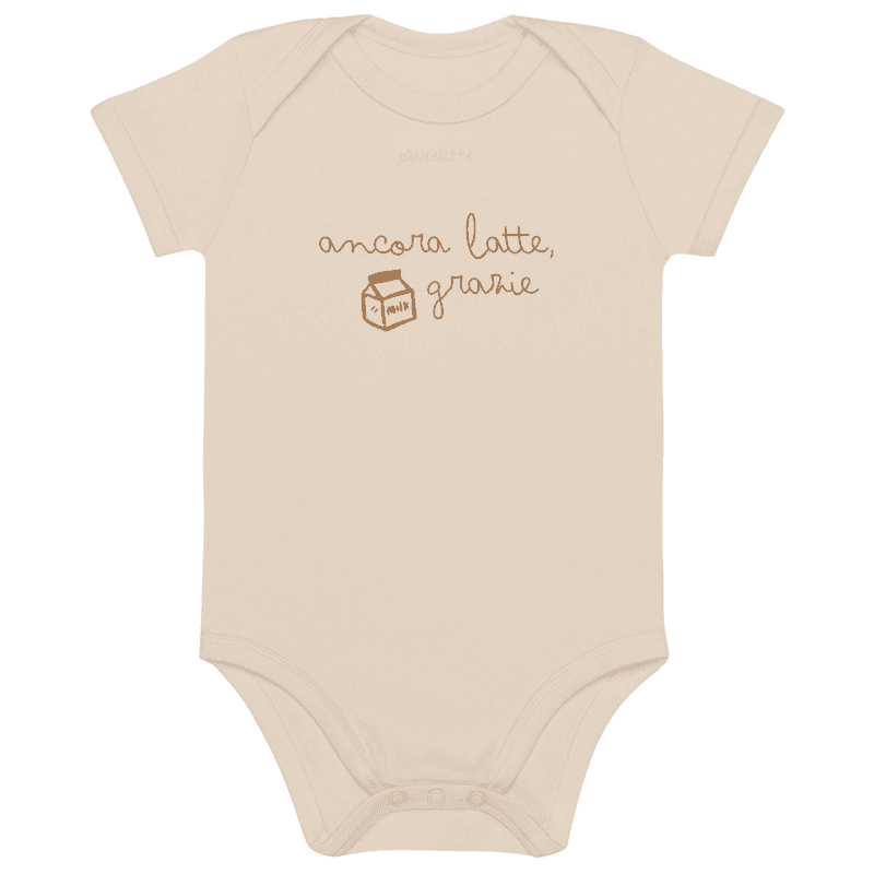Organic cotton baby bodysuit | Ancora latte, grazie