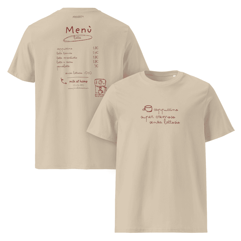 Unisex Organic Cotton | Cappuccino super cremoso senza lattosio